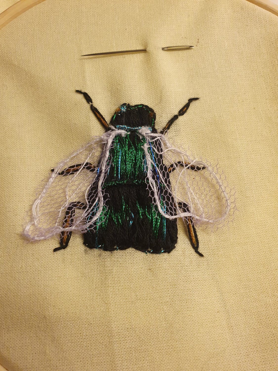 Hello. I'm out of my comfort zone showin my first attempt to sew a fly. I am a rookie in the broidery world and a I'm loving it