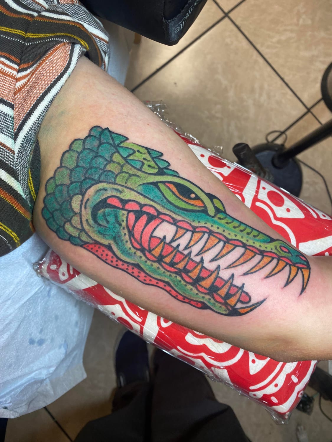 Alligator Head one done at Queen Street Tattoo by @Unomaser in Waikiki, HI