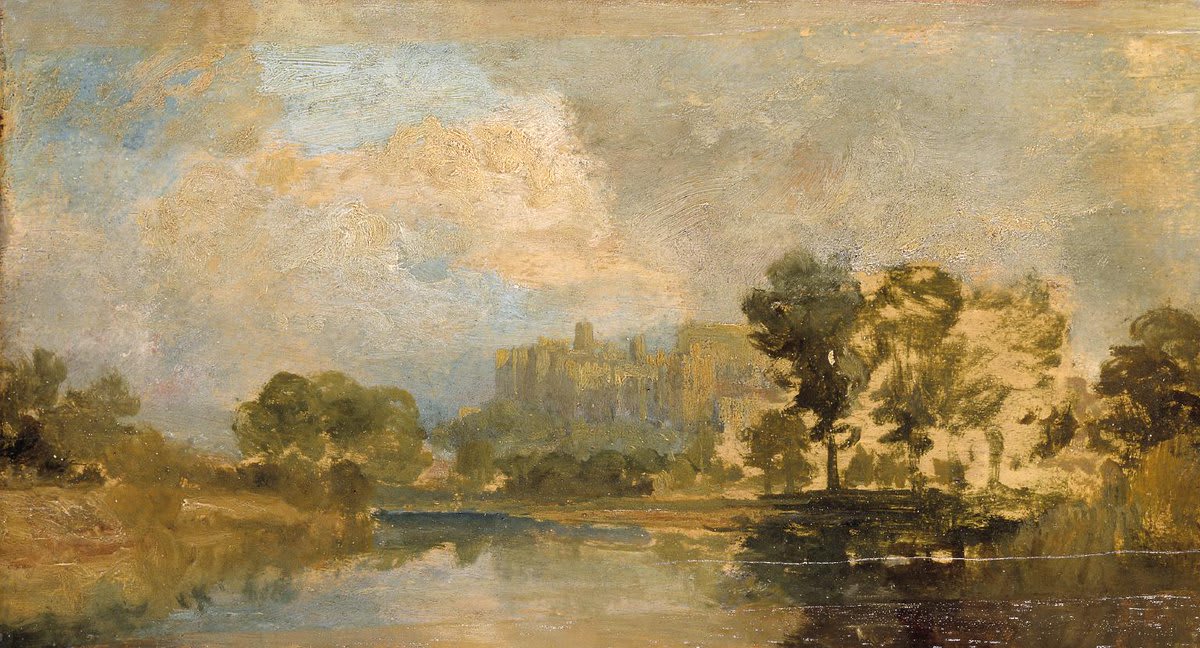 We are saddened today as we mourn the loss of His Royal Highness Prince Philip, Duke of Edinburgh. Our thoughts are with The Queen and the @RoyalFamily. Joseph Mallord William Turner, Windsor Castle from the River c.1807.