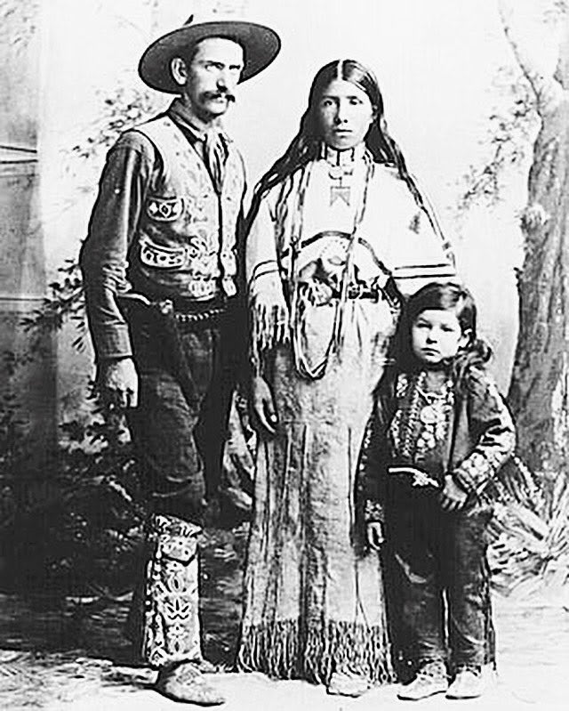 Broncho Bill, cowboy interpreter of the Sioux, & his family, part of Buffalo Bill's Wild West, c1890. More:
