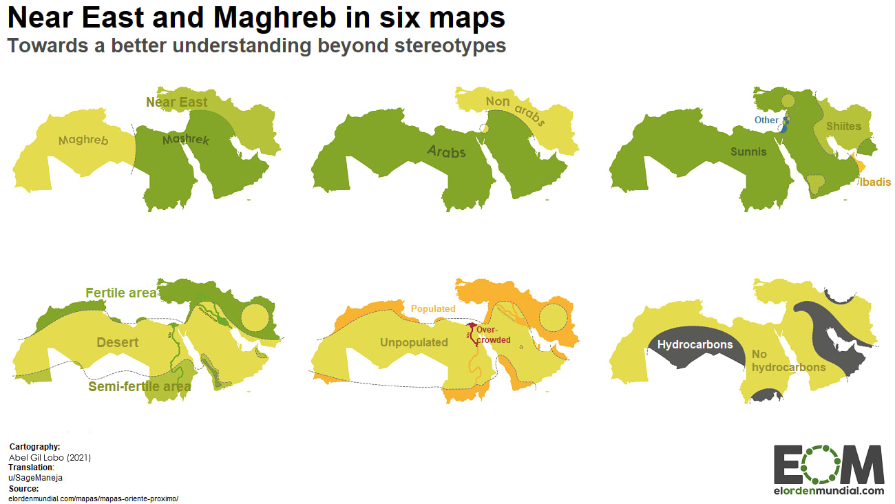Near East and Maghreb in six maps - EOM