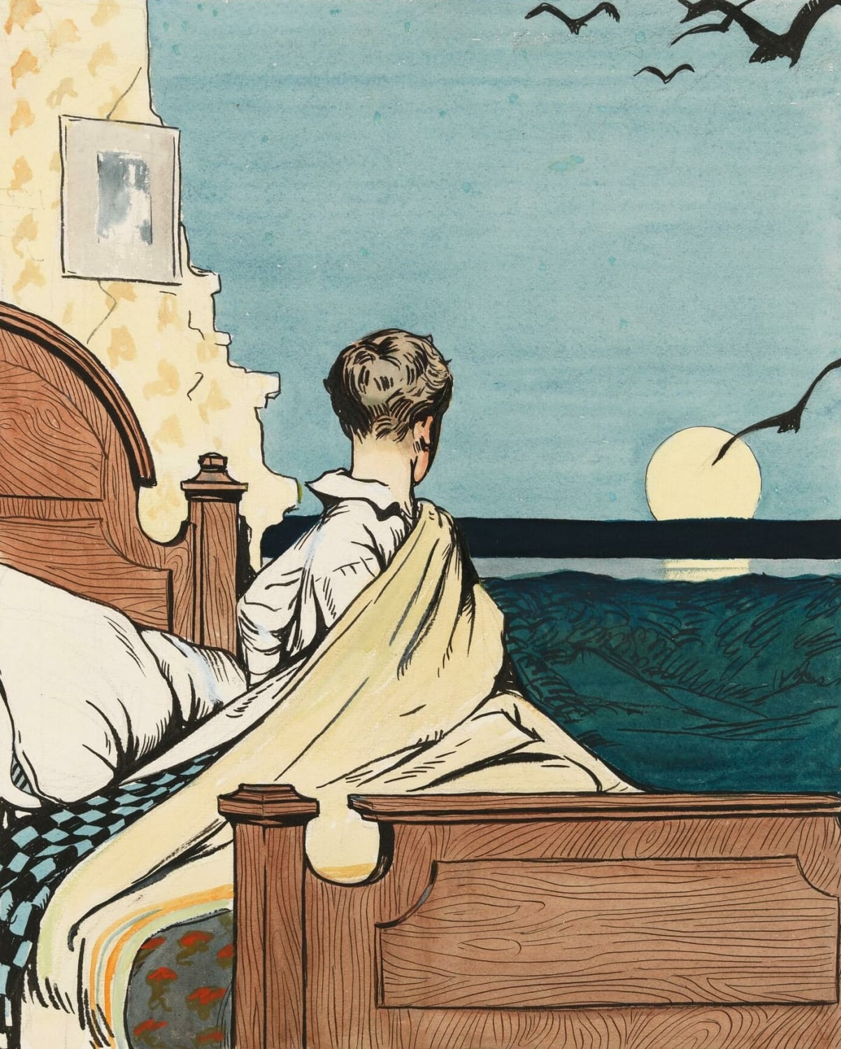 Boy and Moon, Edward Hopper, 1906–1907