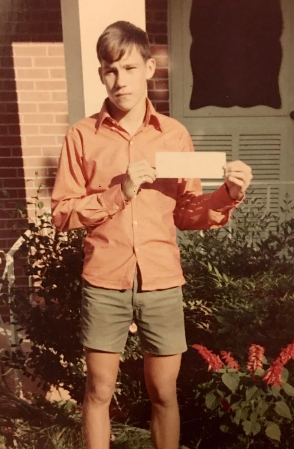 My dad with his first paycheck, 1966, Atlanta