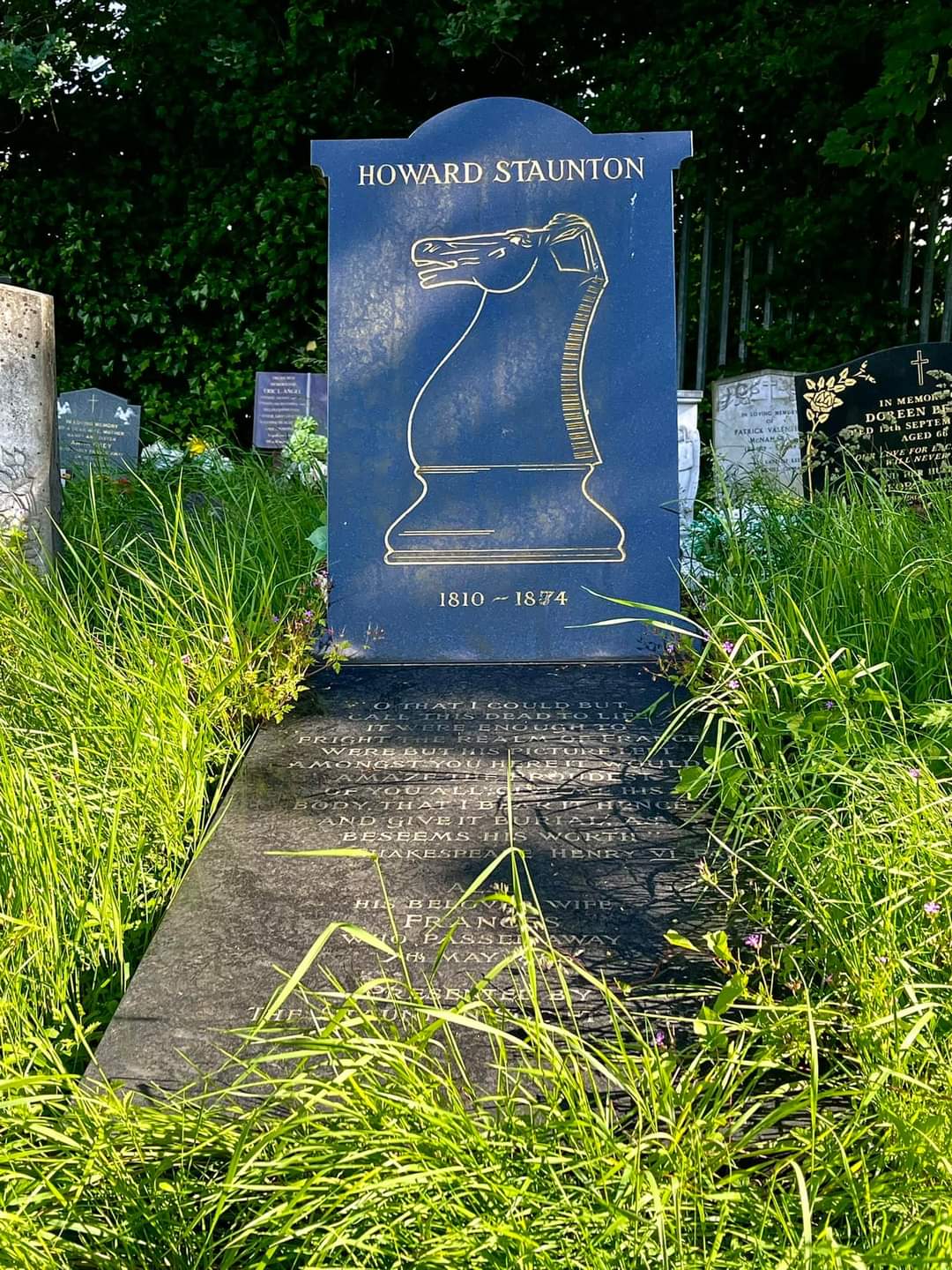 Howard Staunton's grave (courtesy of a traveling friend)