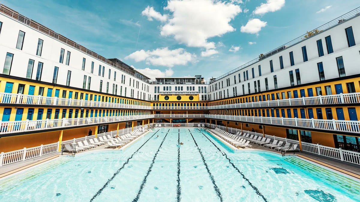 DesignOfTheWeek | The Molitor swimming pool in Paris, 2011. Located on the site of the iconic Art Deco Piscine Molitor (1929 - 1989), from its white railings to sunbathing decks, the swimming pool preserves its original ocean-liner inspired aesthetic. 📸Ludwig Favre