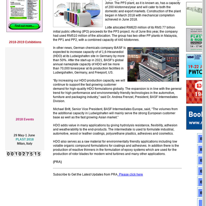 Mix Plant Expansions Lotte Chemical Starts Up Pp Plant In