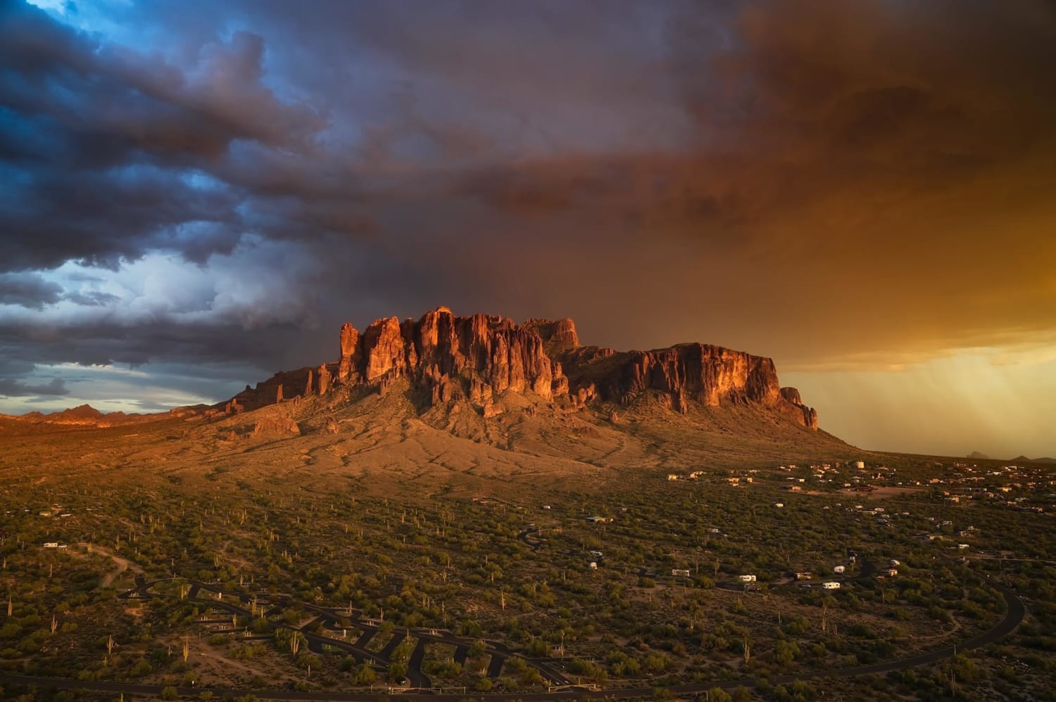 The Superstition Mountains, just east of Phoenix, Arizona.
