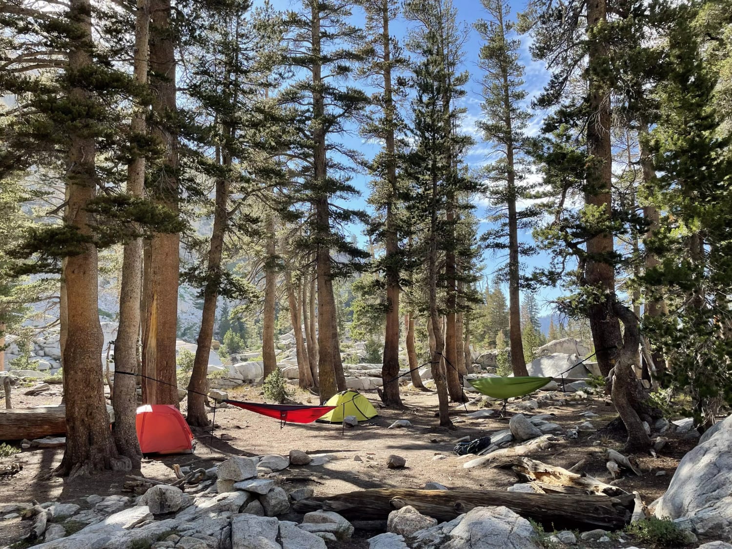 Our campsite at Emerald Lake in Sequoia National Park.