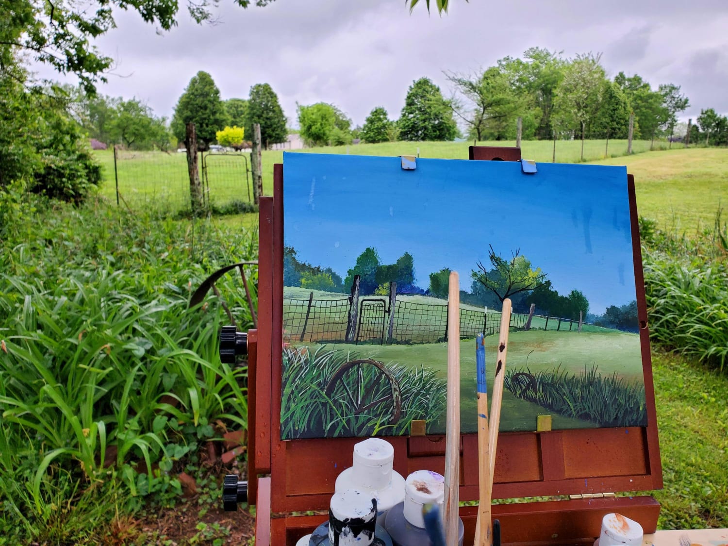 I'm not as good as some of you, but I did some plein-air work today and I had a blast!