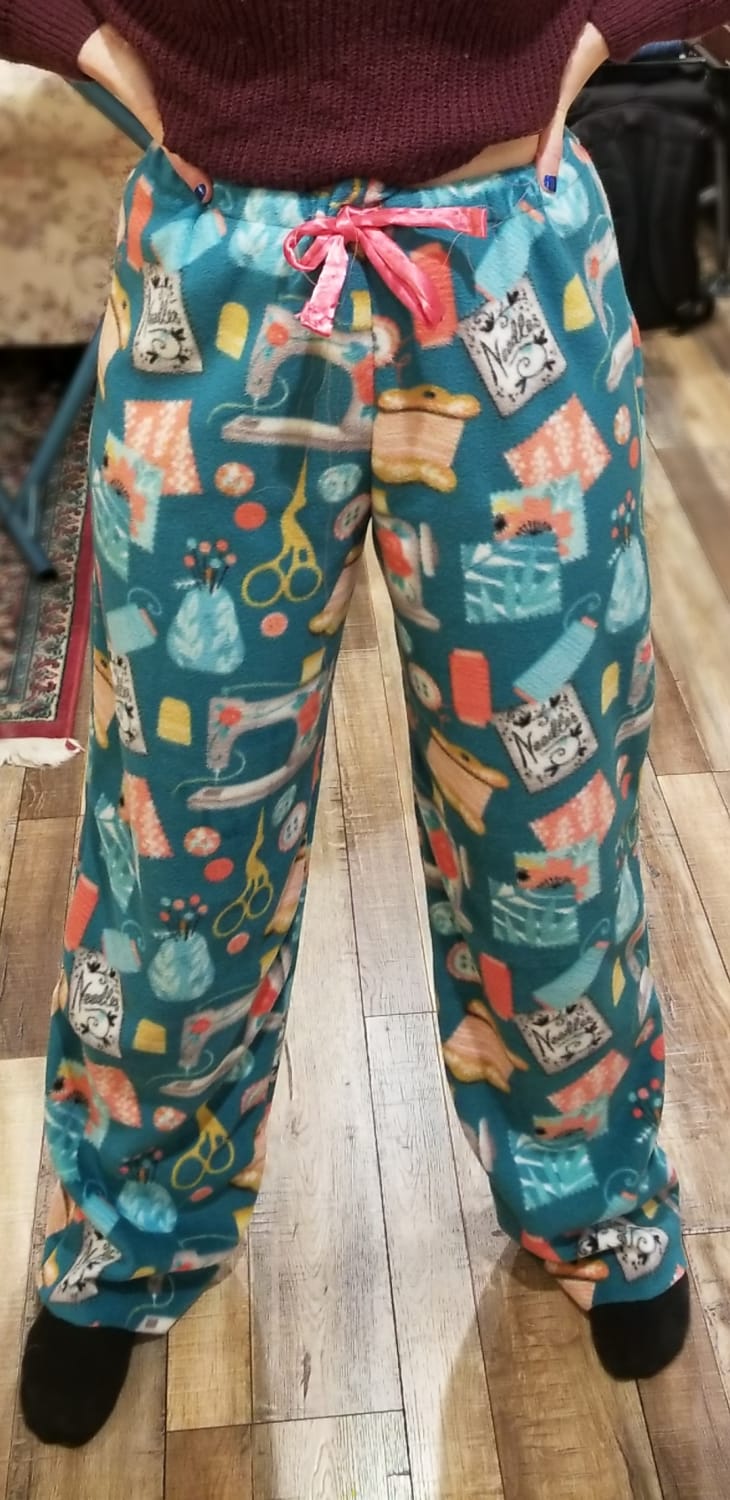 Pajama bottoms made from McCall's pattern M6251 with a few alterations (in comments)