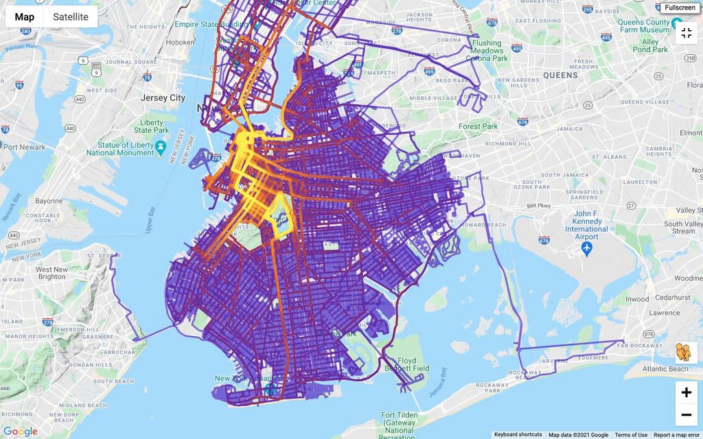 I finished biking every street in Brooklyn!