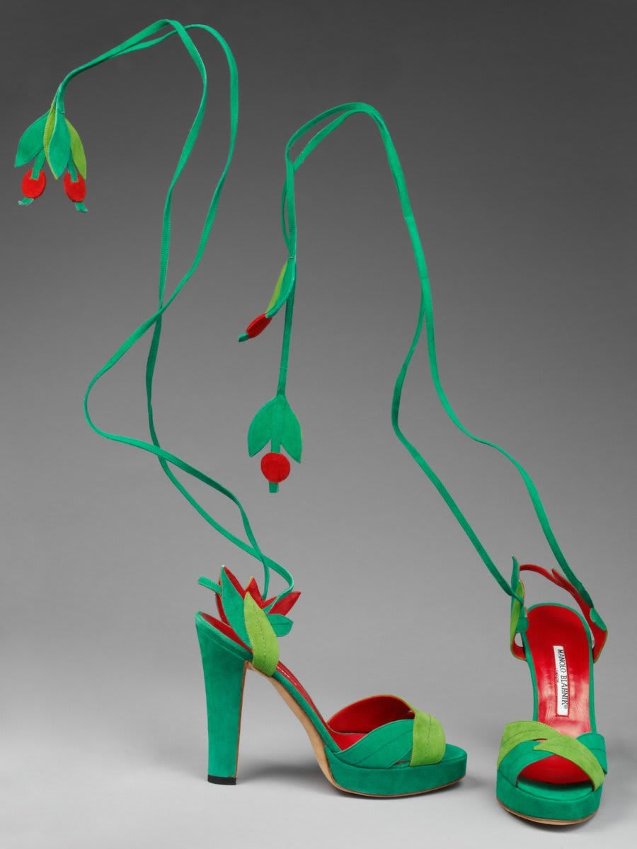 If the human body is a design classic, why do we need fashion? Thankfully we've these flora and fauna inspired designs to give our disappointing feet the upgrade that Mother Nature forgot. 1) Manolo Blahnik, 1973 (designed); 2) Masaya Kushino, 2014; 3) Vivienne Westwood, 1991