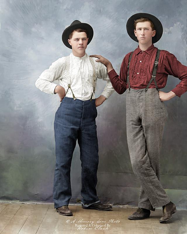 These bloke’s photo was taken somewhere in Arkansas, circa 1890-1910s. Another great photo from this collection. From my glass negative collection. (Colorized) Original in the comments.