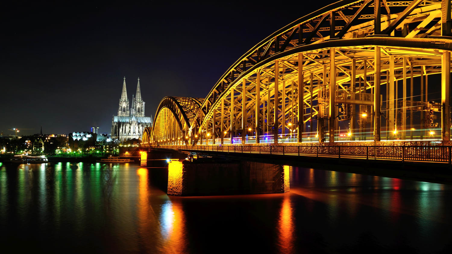 Cologne, Germany at night