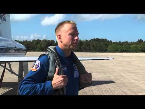 Shuttle Discovery Crew Arrives at Kennedy SC for STS-133 Launch