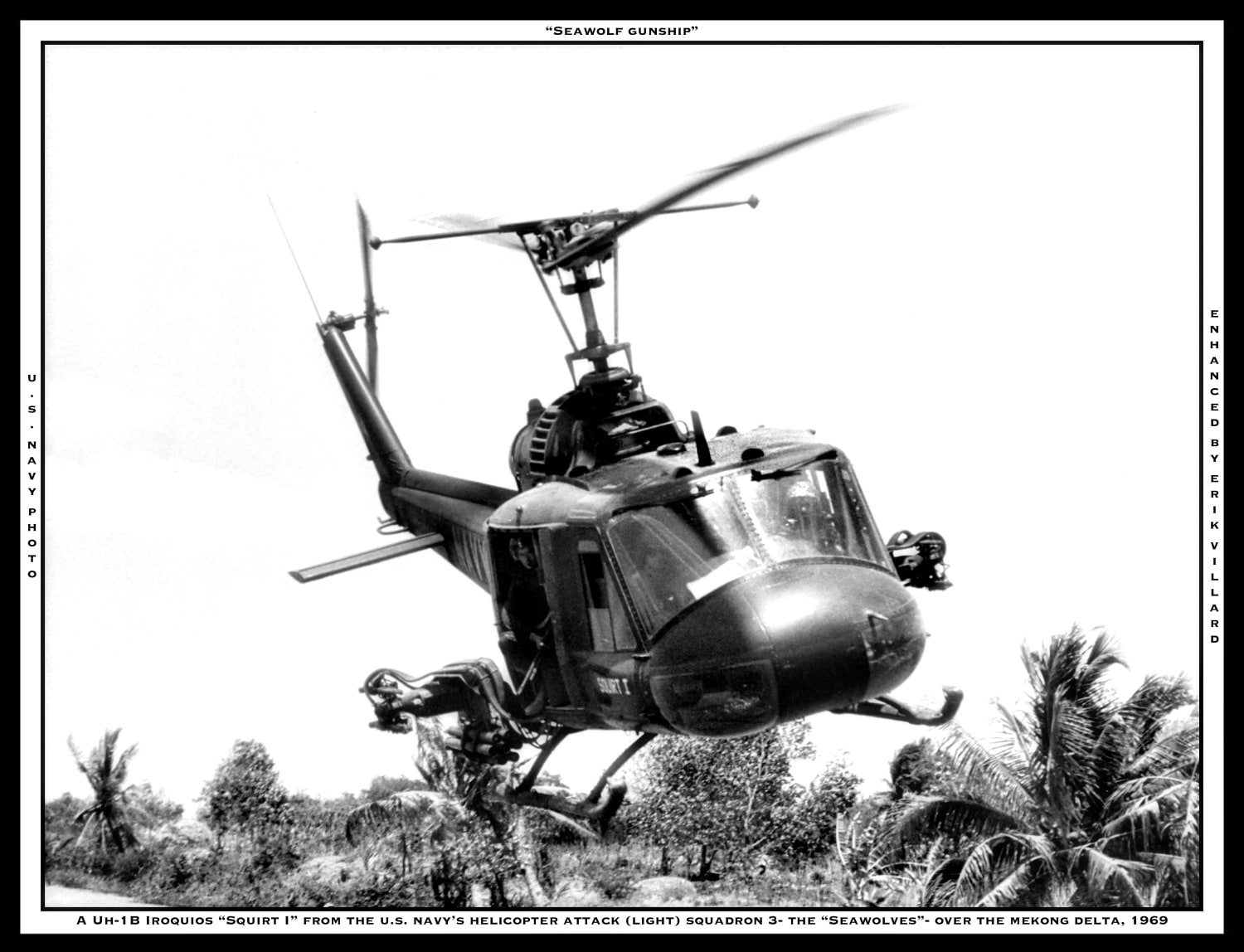 UH-1B Iroquois over the Mekong Delta, Vietnam 1969