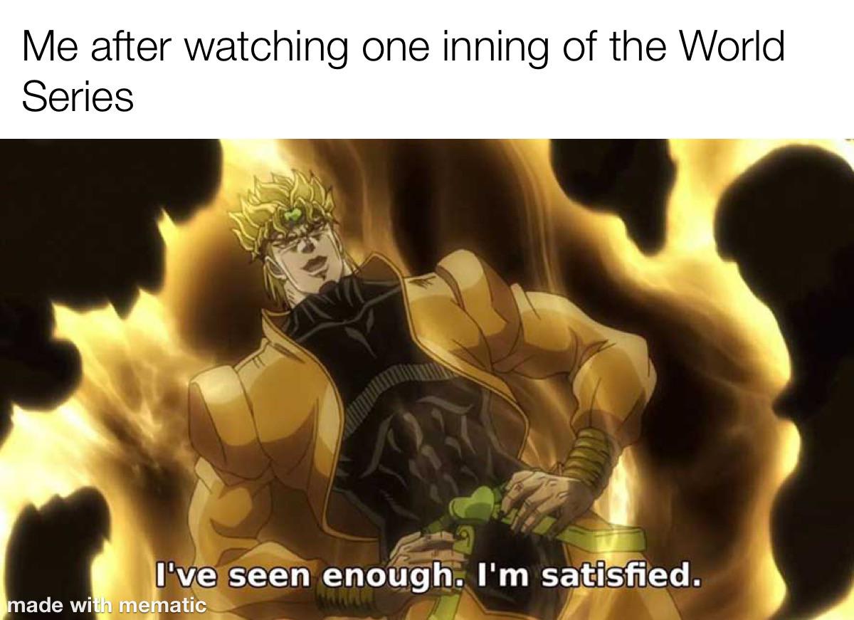 Day 1 of using Jojo memes for baseball memes