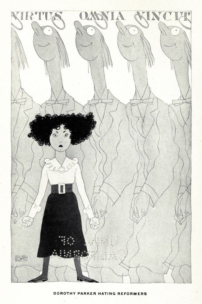 Illustration from Nonsenseorship (1922). In this “levititious literary escapade” — as publisher George P. Putnam describes his anthology — some of the wittiest writers of the Jazz Age lambaste the nonsensically censorious atmosphere of prohibition-era US:
