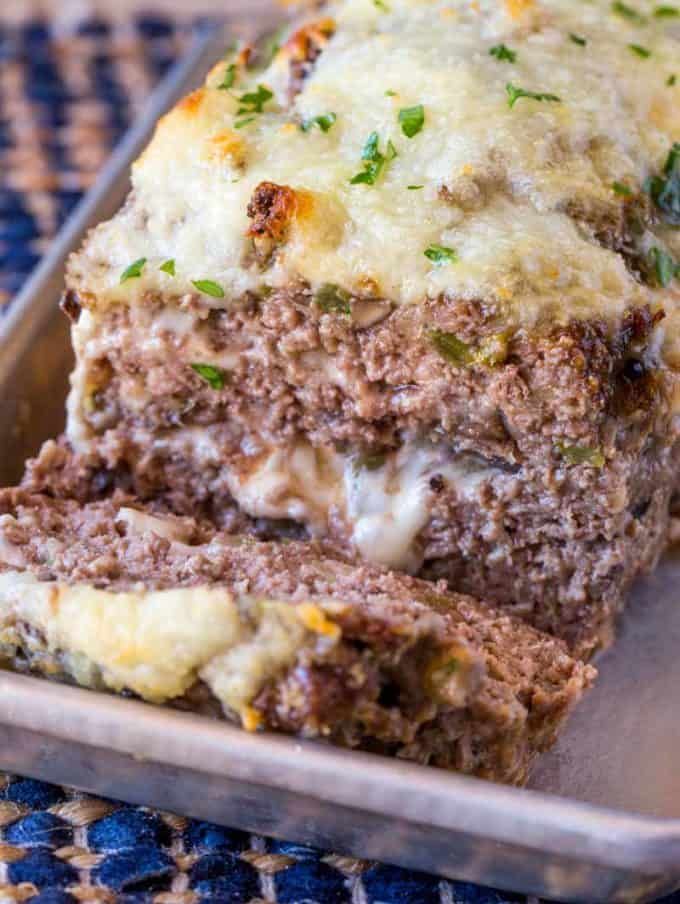 Philly Cheesesteak Meatloaf | Good meatloaf recipe, Recipes, Meatloaf dinner