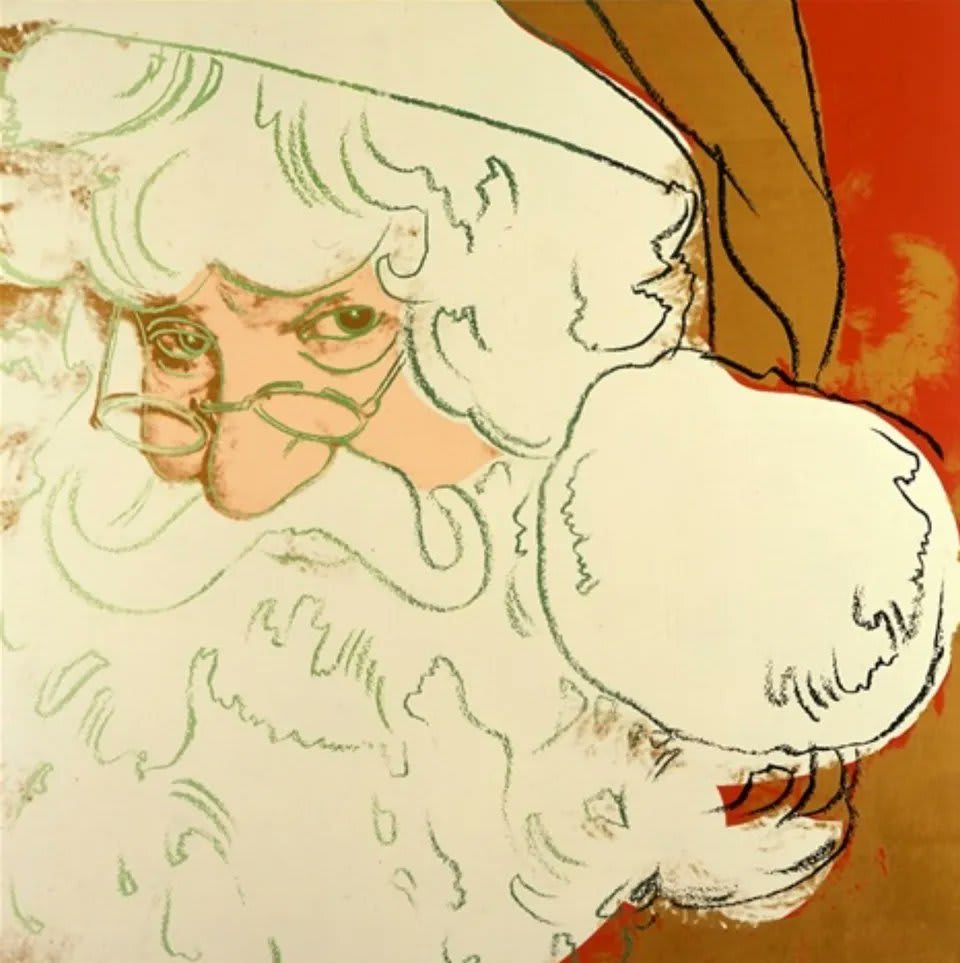 Merry Christmas to all those who celebrate! ✨⁠ ⁠ Shown here: Andy Warhol, "Santa Claus" (1981).