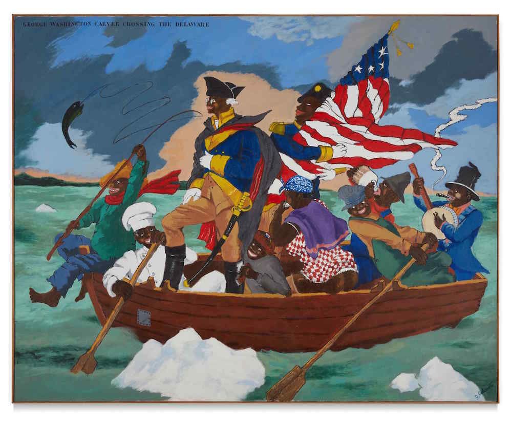 George Lucas's museum bought Robert Colescott's wry depiction of the American Revolution for $15.3 million at Sotheby's: