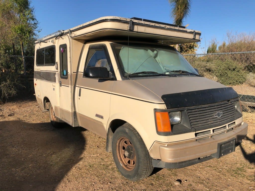 Recently inherited this 1990 Astro Tiger (pop-up camper built on a Chevy Astro chassis). Needs some work but I'm stoked to spruce it up and take it on some adventures!