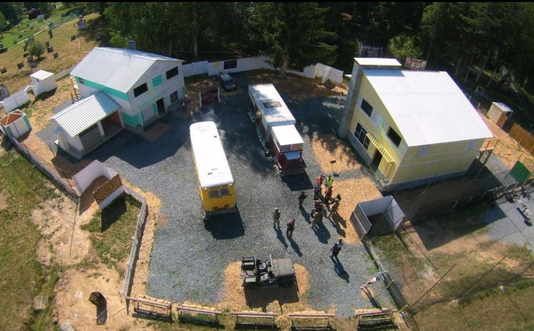 This guy made the call of duty map "nuke town" as his own paintball field