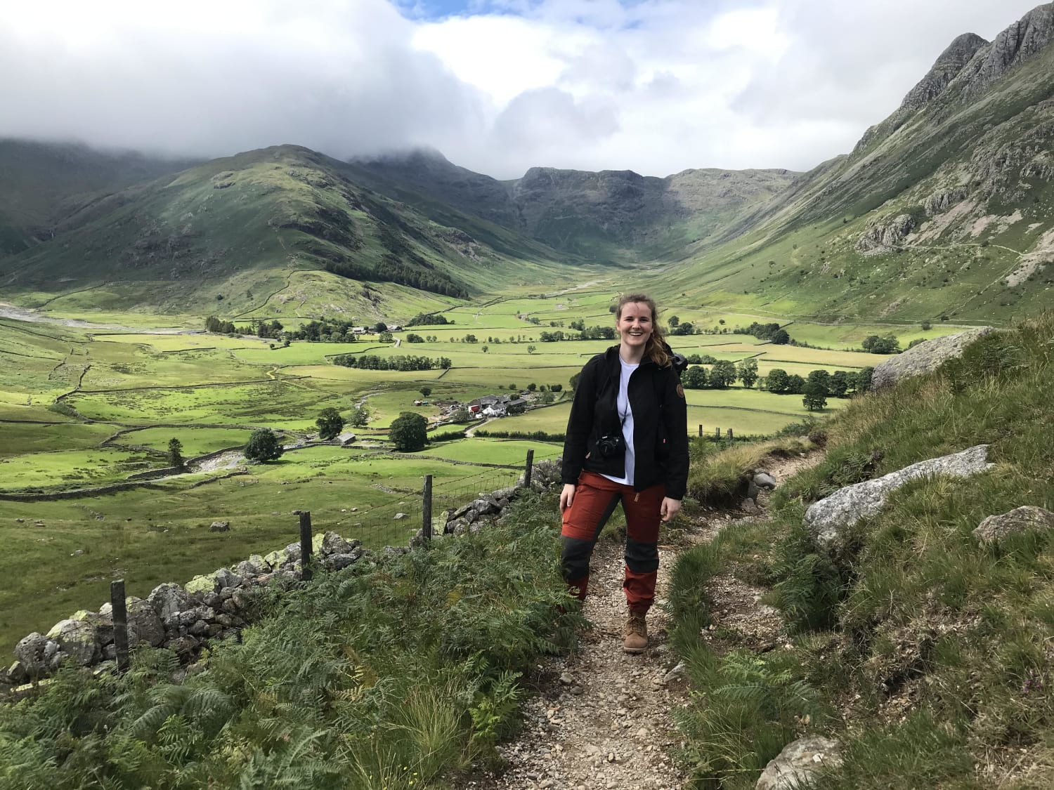 My first hiking experience with my hiker girlfriend (pictured)! Great Langdale, Lake District, Cumbria, UK