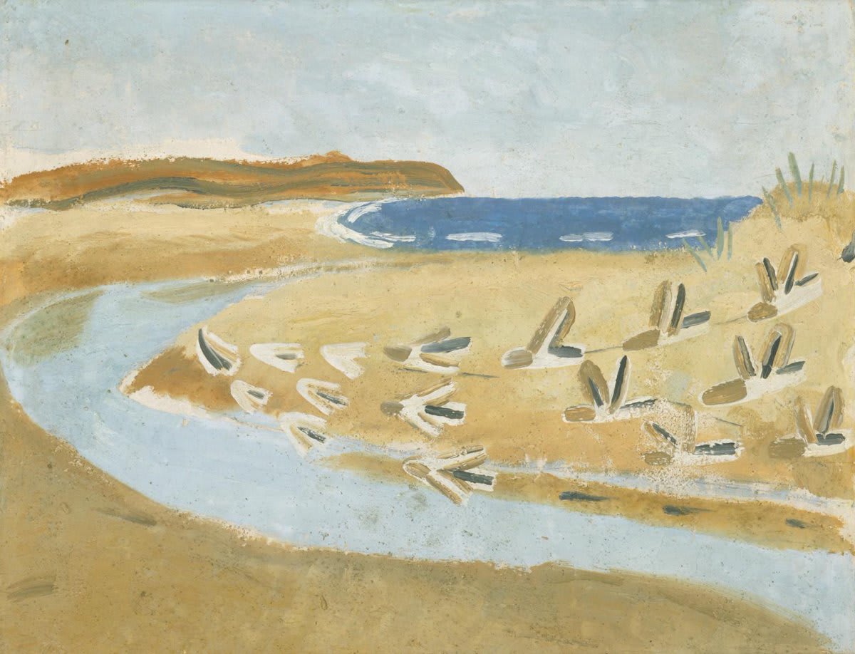 WorkOfTheWeek is Winifred Nicholson's serene scene showing sandpipers flying over the Northumberland coast. A nice reminder that seaside visits are in our sights. ☀️ See Nicholson's painting on free display at Tate Britain.