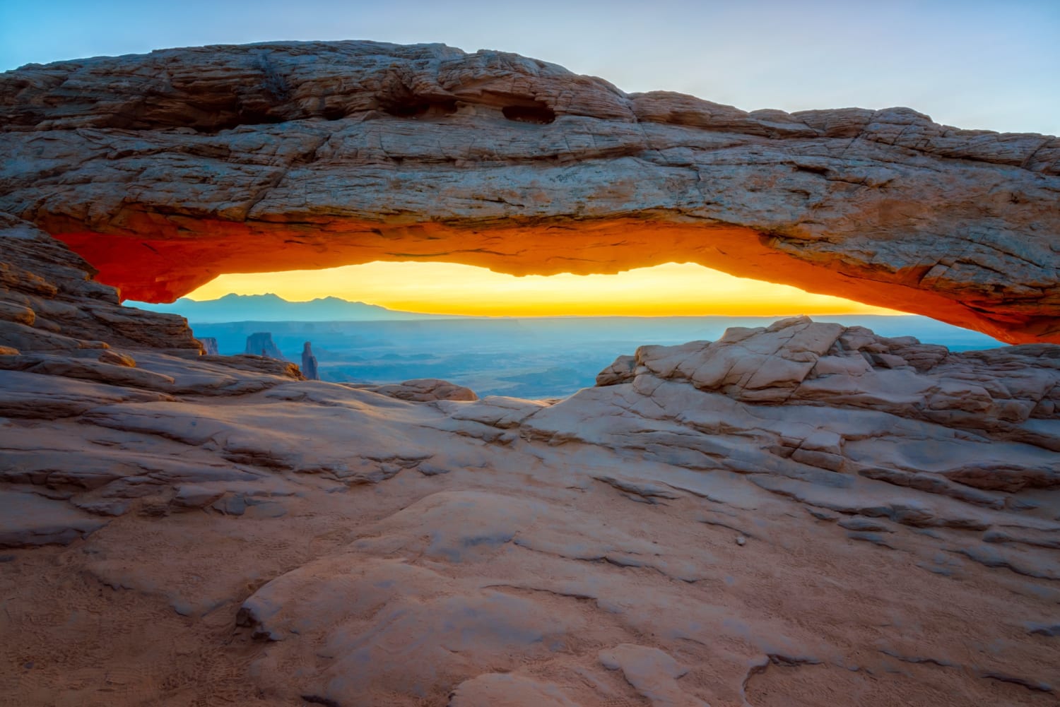 ITAP of first light at Mesa Arch, Canyonlands National Park, UT