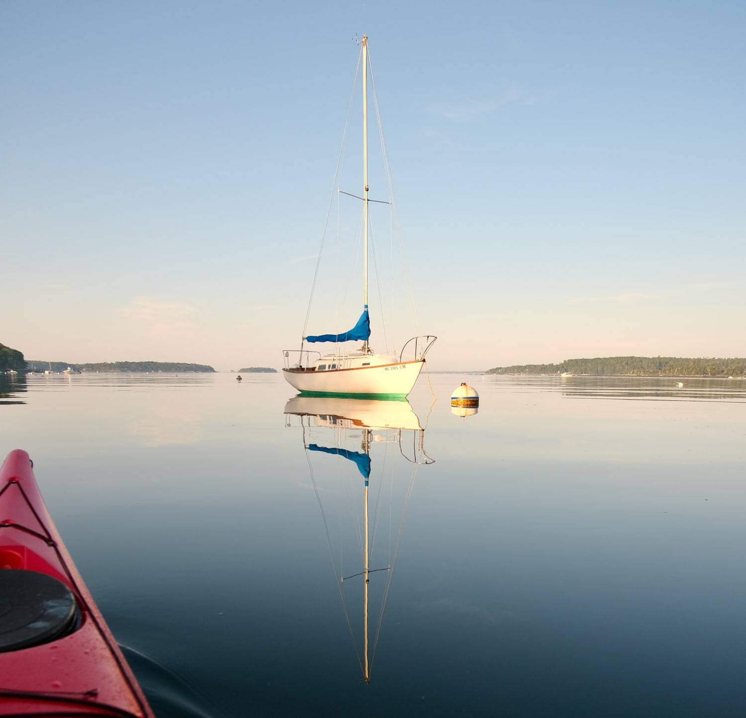 When a kayak, camera, and sailboat meet in a Liniken Bay, ME