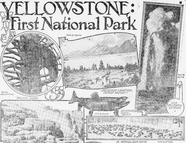 Yellowstone was the first wilderness area to be designated as a National Park. Read more about its successful first years as a park in one of our Chronicling America Topics Guides.