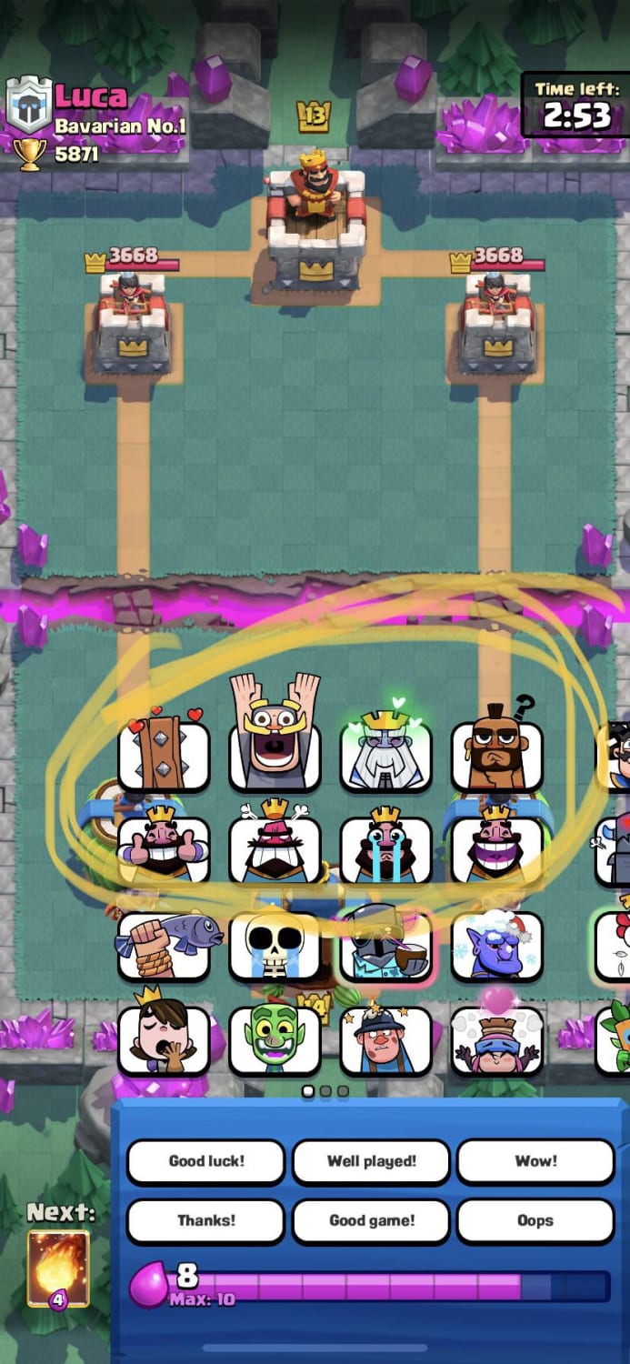 Dear Supercell, please allow us to edit these 2 rows of emotes as well