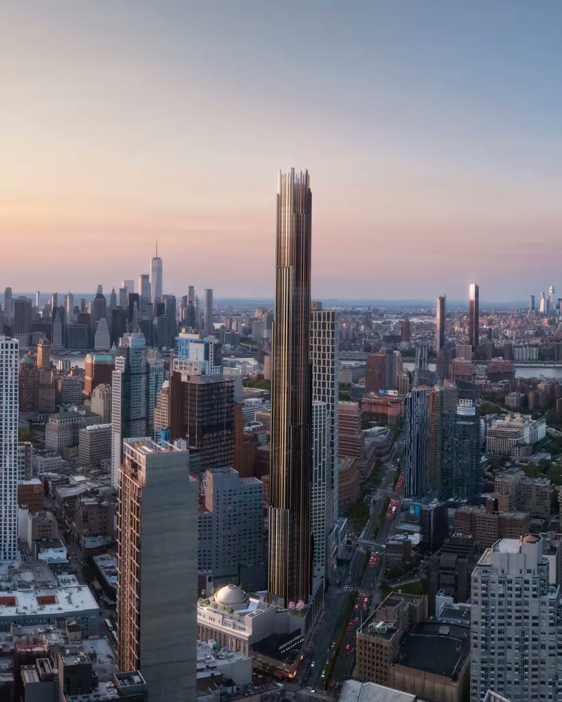 new images unveiled of SHoP architects' tallest tower in brooklyn as it nears completion.