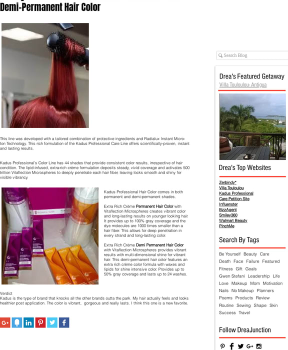 Mix Beauty Pick Kadus Professional Permanent And Demi Permanent