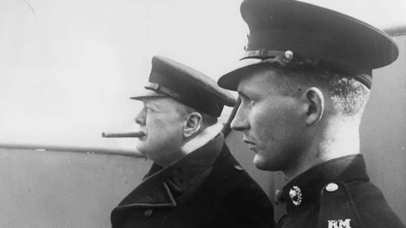 OnThisDay in 1941, Winston Churchill visits ships at Scapa Flow before departing on HMS Prince of Wales to meet President Roosevelt across the Atlantic. © IWM A 4885