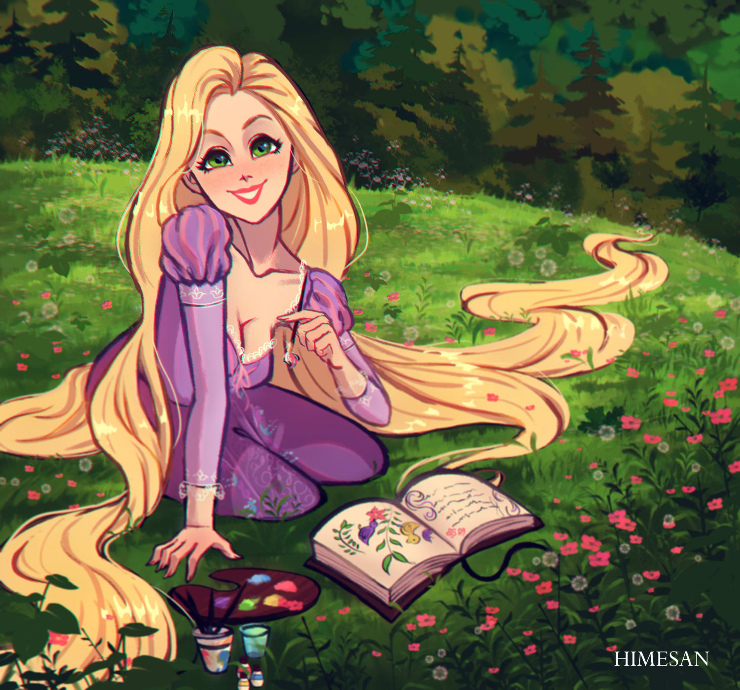 Hi! I drew Rapunzel, hope you like it