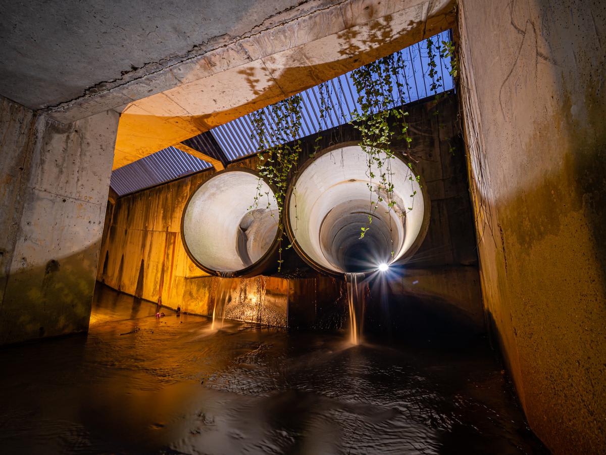 Twilight Tubes - Storm water drain, Australiamore photo info in comments