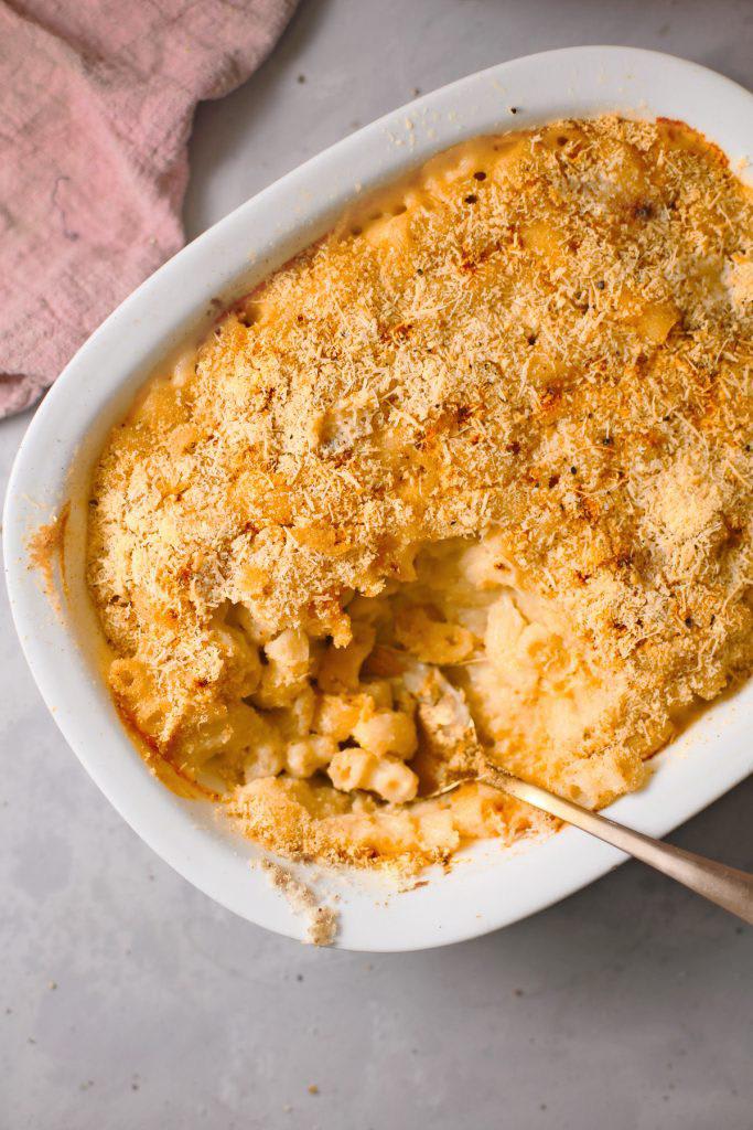 Made creamy baked Mac and cheese! It is also nut free too!