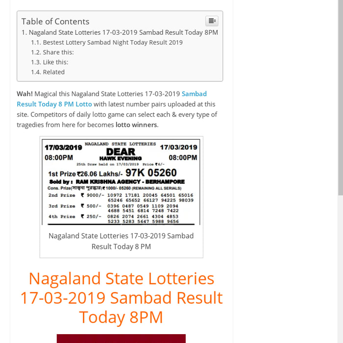 daily lotto results for 17 april 2019