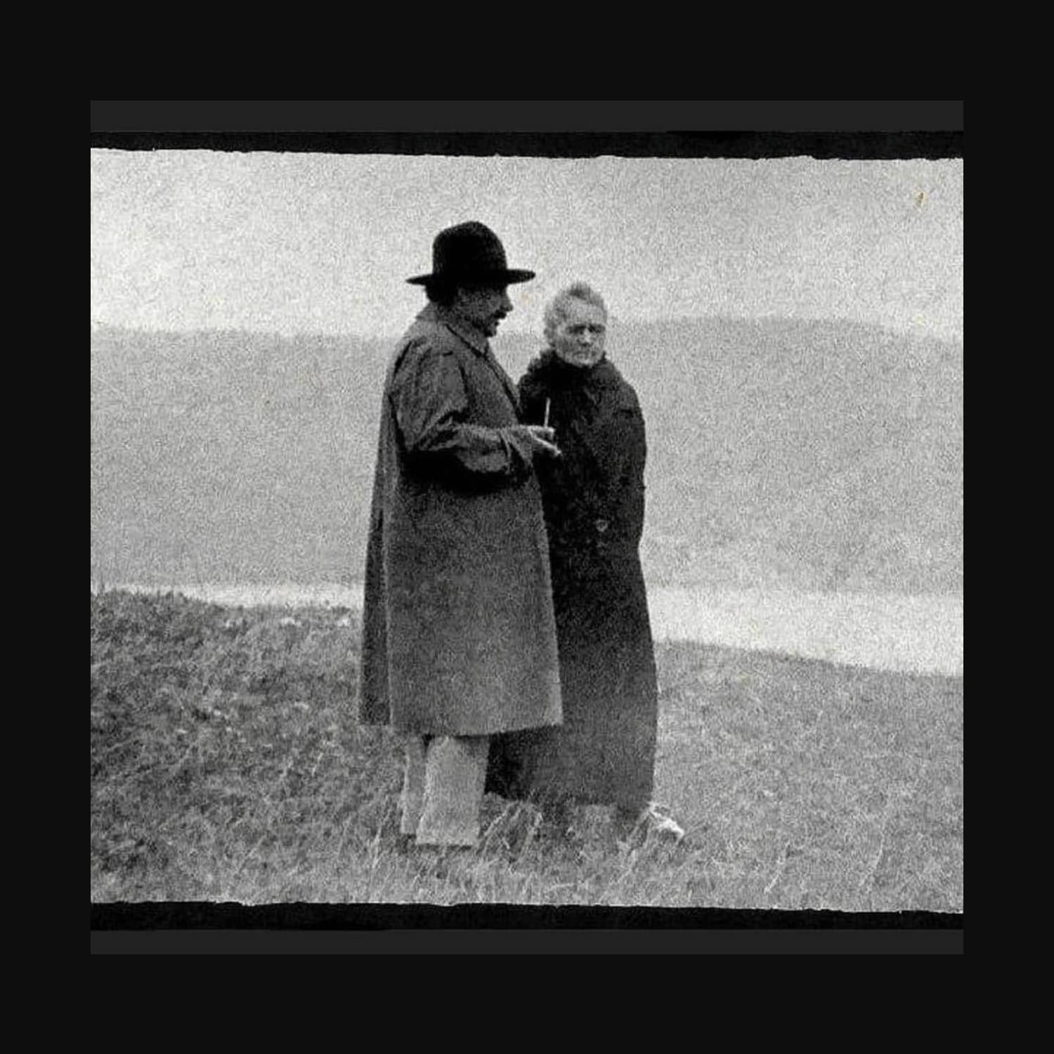 Maria Skłodowska-Curie and Albert Einstein on Lake Geneva, November, 1911.