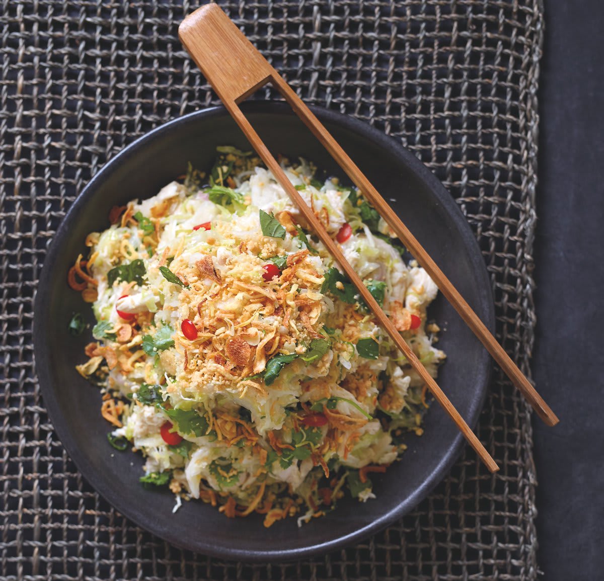 A crunchy take on a lunchtime favorite: Make this Burmese chicken salad for your next lunch