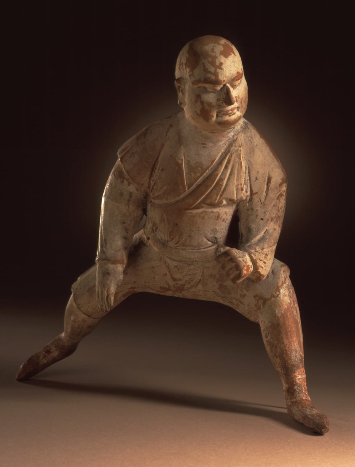 Tomb sculpture of a wrestler. China, Tang Dynasty, 700-800 AD