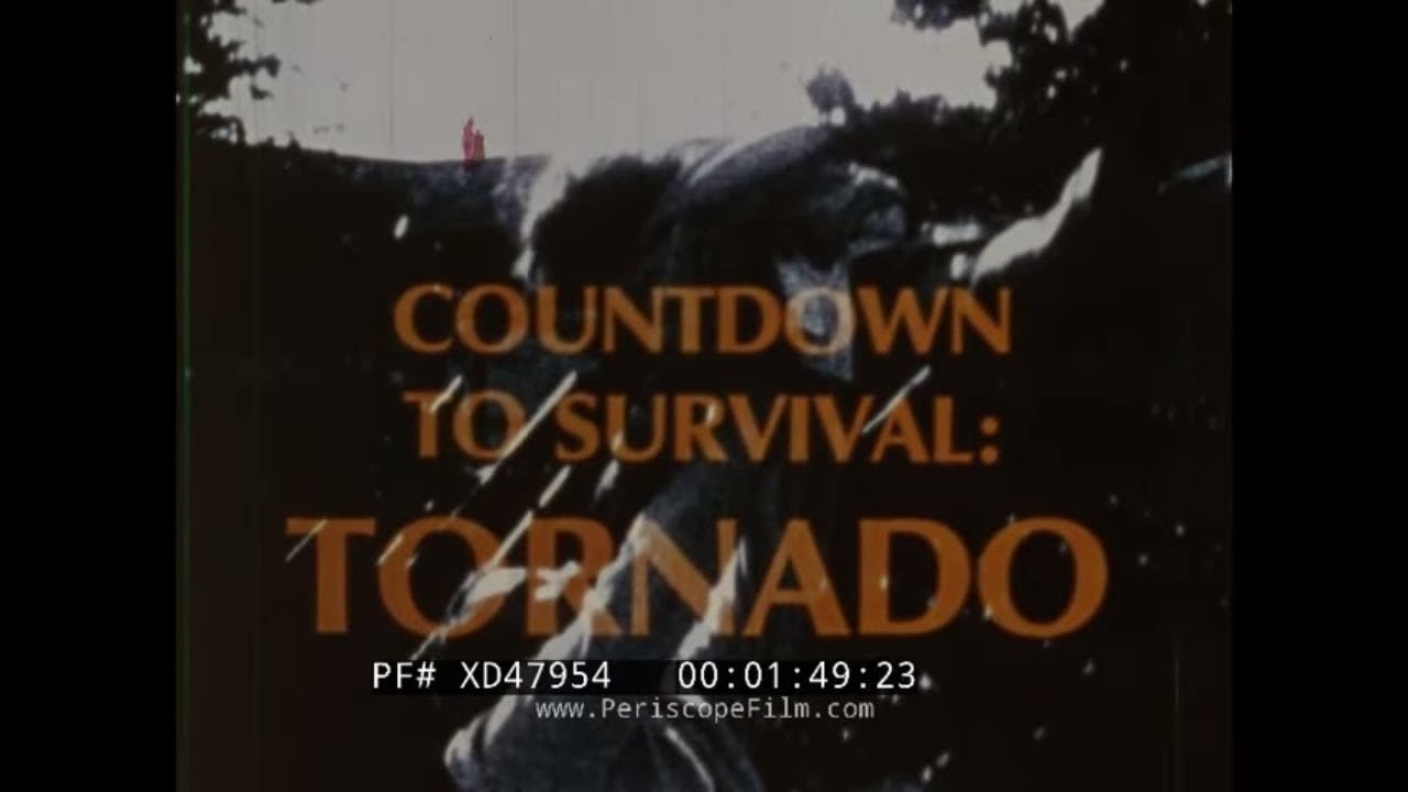 "COUNTDOWN TO SURVIVAL" 1976 TORNADO WARNING SYSTEM & SAFETY PREPAREDNESS FILM XD47954