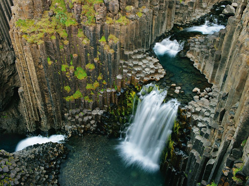 Litlanesfoss, Iceland - showing basalt columns
