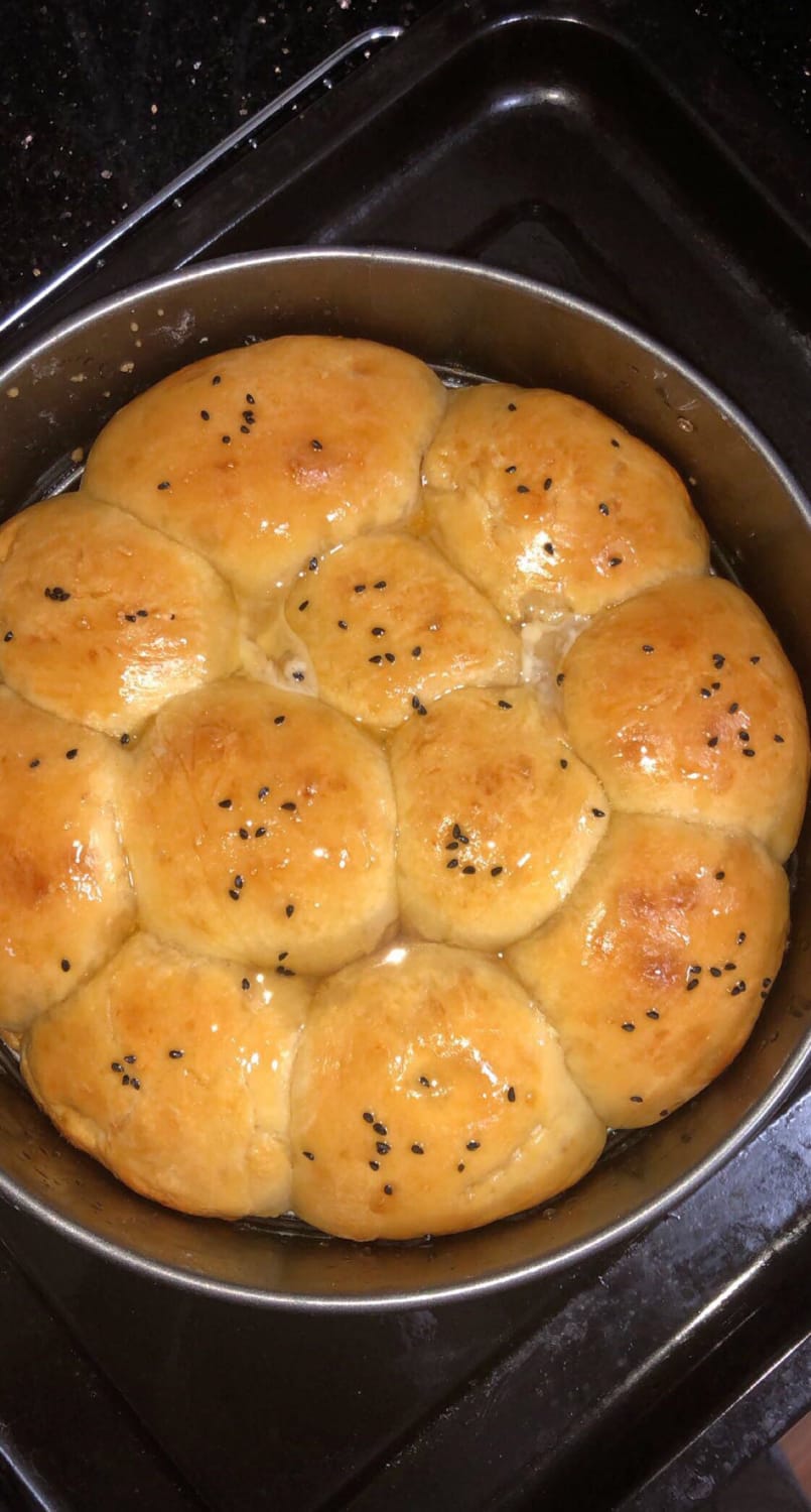 Sweet Beehive buns/Honeycomb buns [I made]
