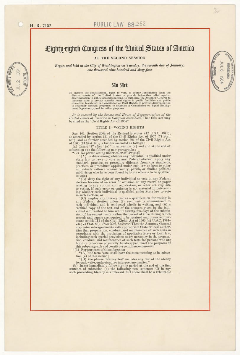 “Civil Rights Act of 1964,” 55 years ago