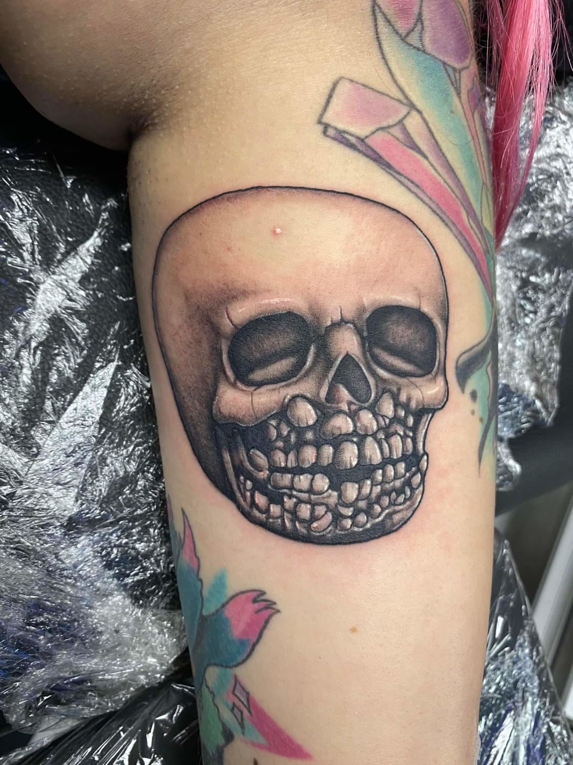 Toddler Skull - Done by Ethan at The Enchanted Dragon (Tucson, AZ)