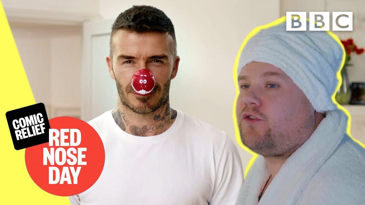 David Beckham and James Corden open Red Nose Day! - Comic Relief 2019
