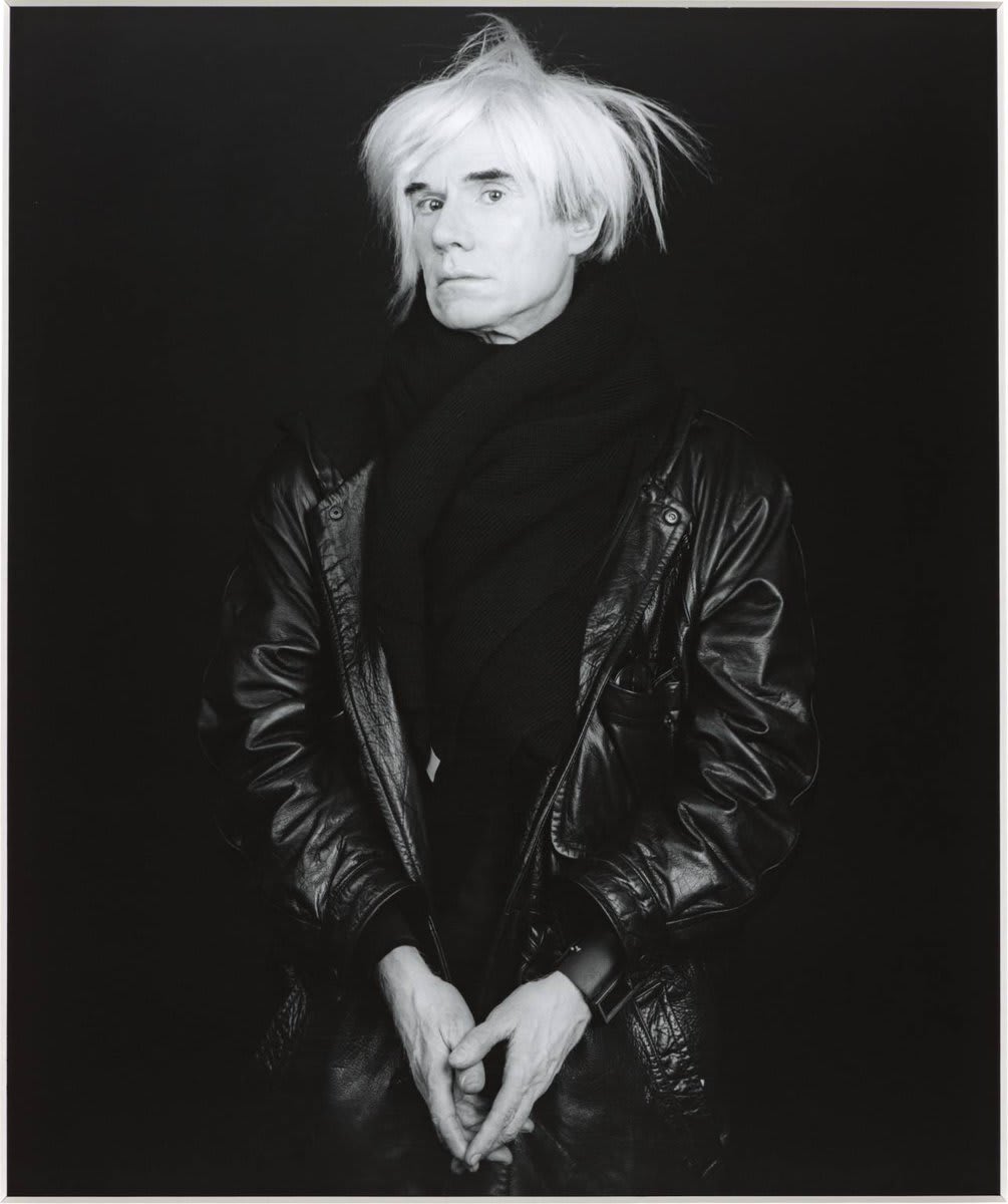 'Let the little things that would ordinarily bore you, suddenly thrill you.' - AndyWarhol Warhol died onthisday in 1987, age 58. This portrait was taken in 1983 by Robert Mapplethorpe.